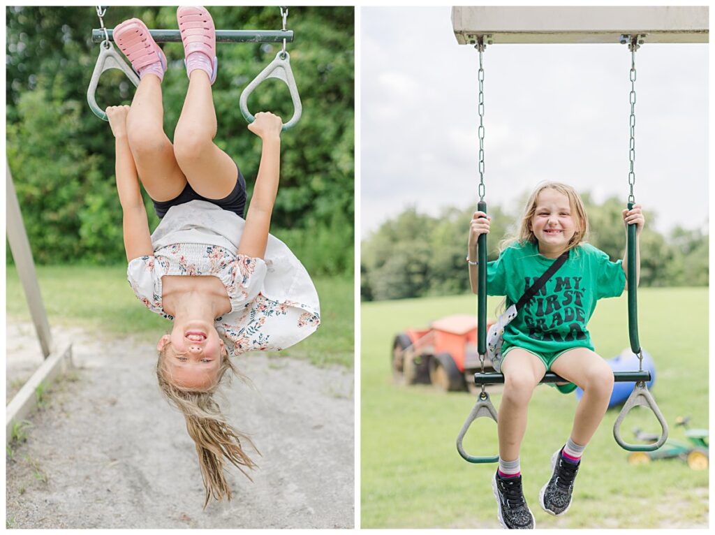 Lifestyle family photos in Virginia - family vacation in Blackstone Richlands Creamery
