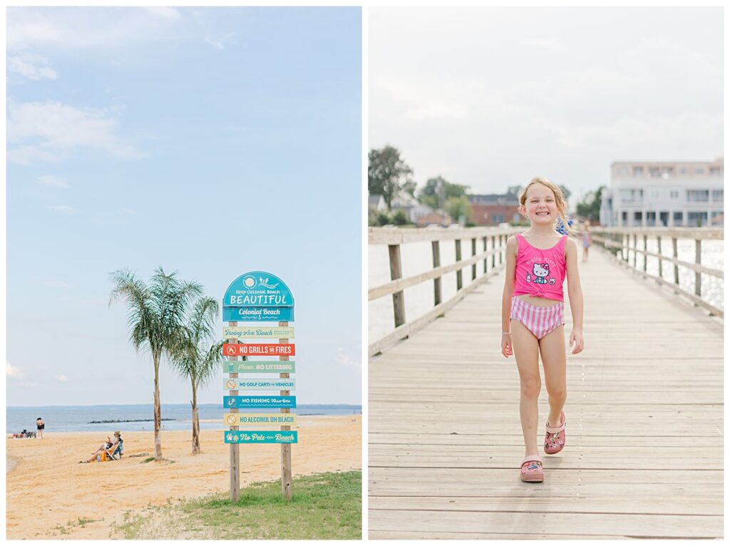 Family vacation at Colonial Beach VA - lifestyle family session